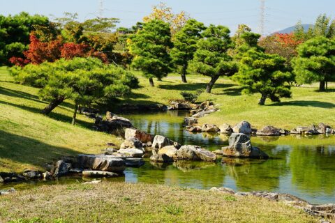 赤穂城本丸庭園。 所在地は兵庫県赤穂市。