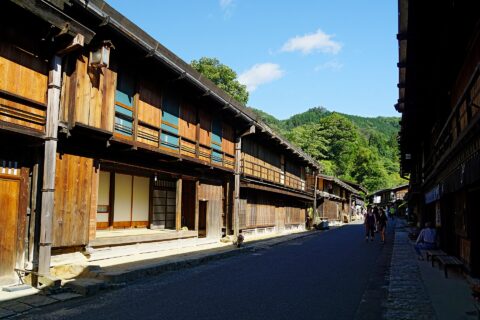 妻籠宿にて。 所在地は長野県南木曽町。