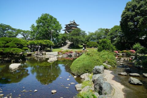 高島城。所在地は長野県諏訪市。