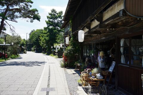 追分宿にて。 所在地は長野県軽井沢町。