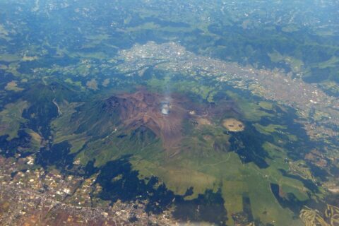 阿蘇山広域空撮画像 阿蘇山広域空撮画像。