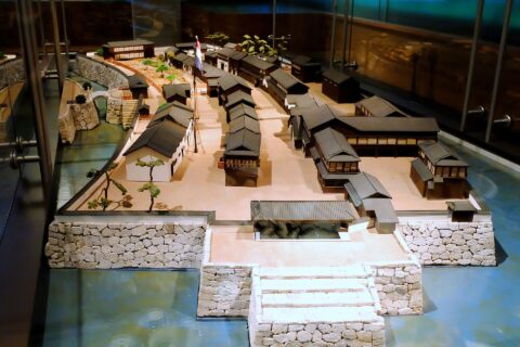 Model of the Dutch colony at Dejima, Japan, as exhibited at the Museum Volkenkunde, Leiden