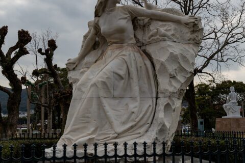 The Maiden of Peace statue from the Chinese government in Nagasaki Peace Park.