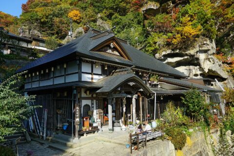 立石寺にて。 所在地は山形県山形市。