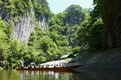 ​猊鼻渓。所在地は岩手県一関市。