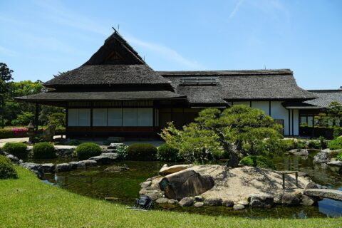 後楽園。 所在地は岡山県岡山市。