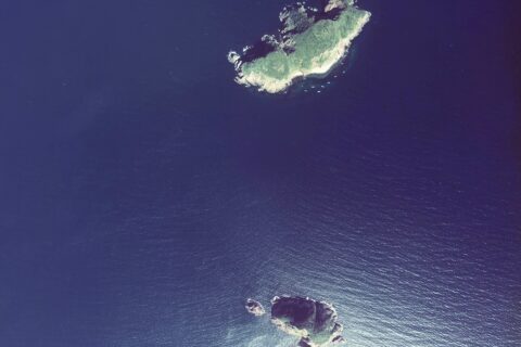 Ajika-island natural monument of Japan (nature protection area) Aerial Photograph