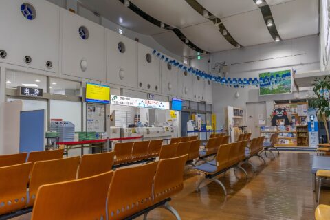 天草飛行場の室内（1階）