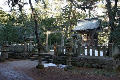 天橋立にある橋立明神。天橋立は日本三景の一。 所在地は京都府宮津市。