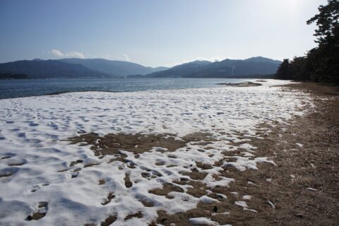 天橋立から望む宮津湾。天橋立は日本三景の一。 所在地は京都府宮津市。