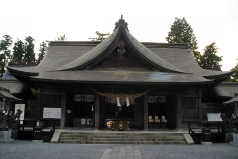 Aso Shrine Haiden, Aso City, Kumamoto, Japan