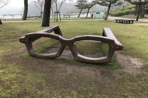 常盤公園のベンチ