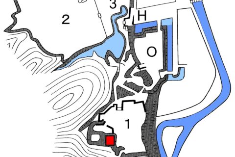 Layout of Sendai Castle, Japan