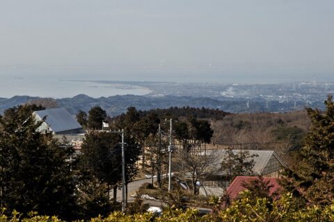 マザー牧場より望む富津岬