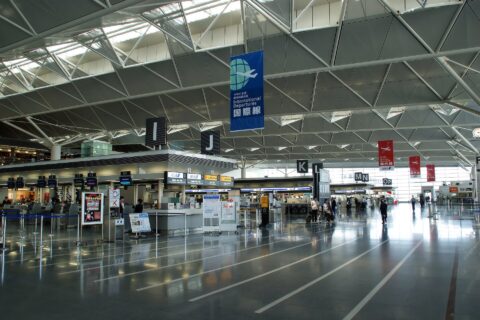 Check-in Counter of Chubu Centrair International Airport.(Tokoname City, Aichi Prefecture, Japan)