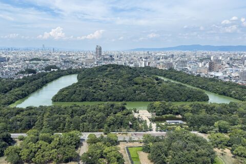 ​大仙陵古墳（おおさか堺バルーンより望む）
