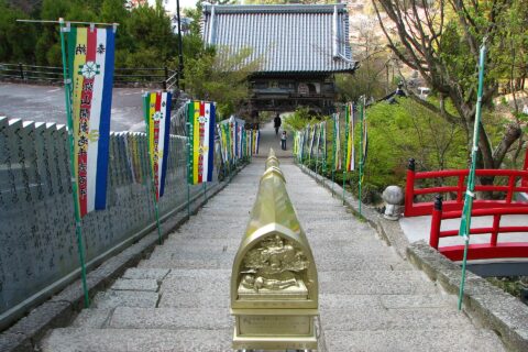 Daisho-in temple staircase, Miyajima island, Hiroshima Prefecture, Japan