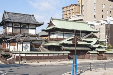 The rear of Dōgo Onsen in Matsuyama, Matsuyama pref.
