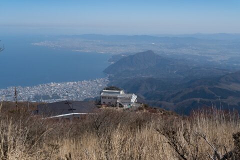 The ESE View from Mount Tsurumi in Beppu, Oita Prefecture, Japan.