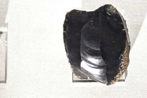 Fukui Cave rock artifacts circa 30000-20000 years ago. Found at Fukui cave museum near Sasebo Japan