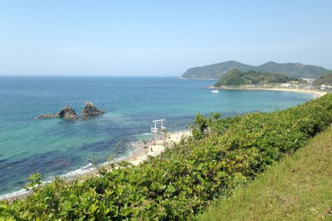 二見ヶ浦公園聖地の展望台より望む二見ヶ浦