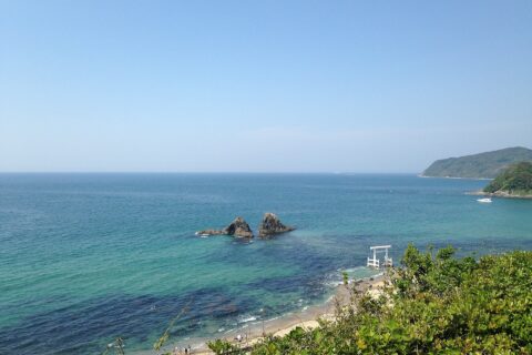 二見ヶ浦公園聖地の展望台より望む二見ヶ浦