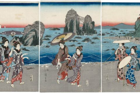 ​広重画「伊勢名所 二見ヶ浦の図」1847–52年ごろ。
