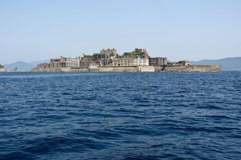 Abandoned island of Hashima near Nagasaki