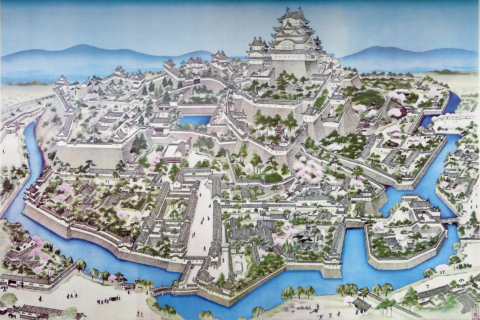 姫路城内、見取り図