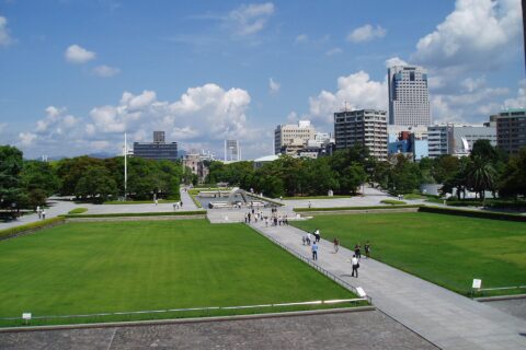広島平和記念公園。広島県広島市