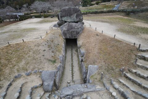 石舞台古墳 石室俯瞰