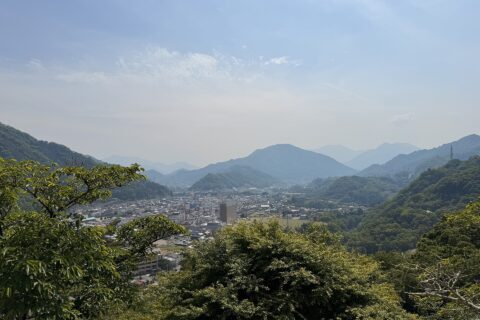 View of Otsuki City from the base of Iwadono Mountain
