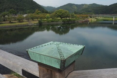 錦帯橋の親柱笠木