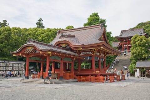 the Kagura-den at Tsurugaoka Hachiman-gū, Kamakura
