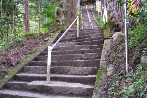 ​本殿へと向かう参道の階段