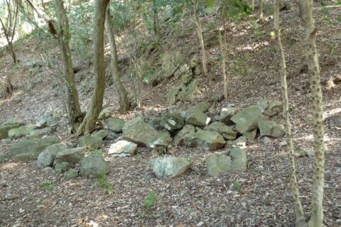 兼山城の二の丸の石垣