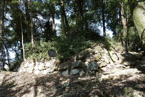 兼山城の南西隅櫓の石垣