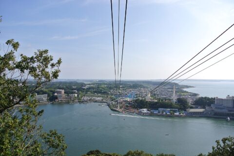 かんざんじロープウェイかからの風景。