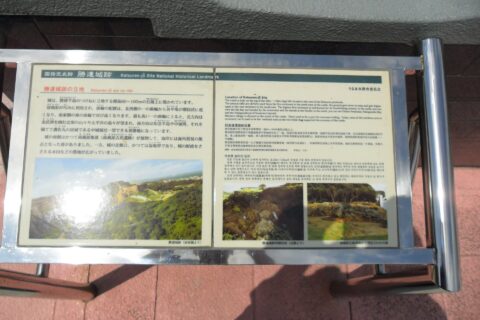 Information panel about the location of the castle