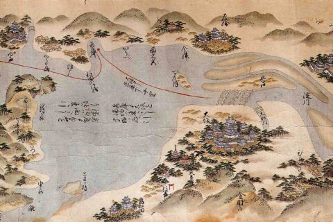 大坂から松江まで航路図