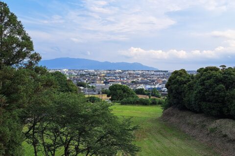 静岡県沼津市の興国寺城天守台跡南側の眺望