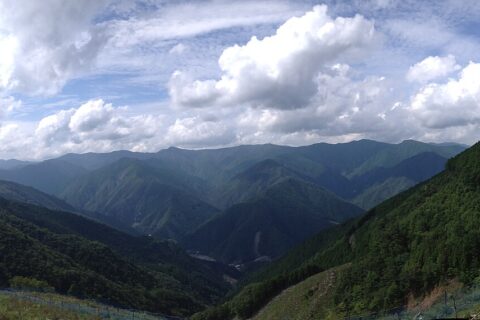 Kumano Kodo (Kohechi) mountains panorama