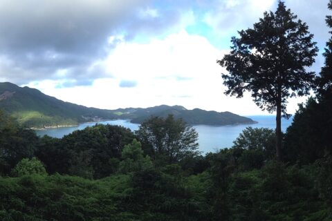 Panoramic view on Kumano Kodo (Iseji) before Mikisato