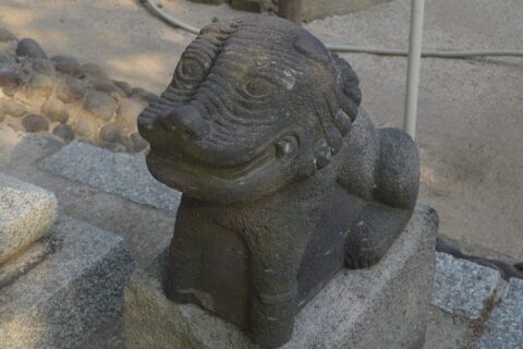 福岡県久留米市瀬下町265-1にある神社「水天宮」（久留米水天宮）。肥前狛犬。