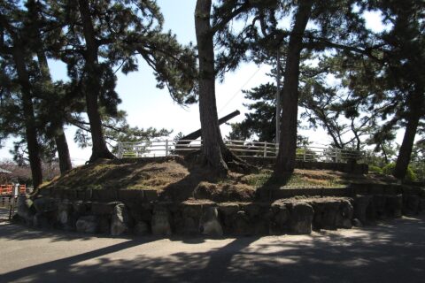 ​三重県桑名市にある桑名城の辰巳櫓跡。 元禄14年に天守が焼失して以降は辰巳櫓が天守の代わりとなった。 戊辰戦争で桑名藩が新政府軍に降伏した際、降伏の証として新政府軍に焼き払われた。