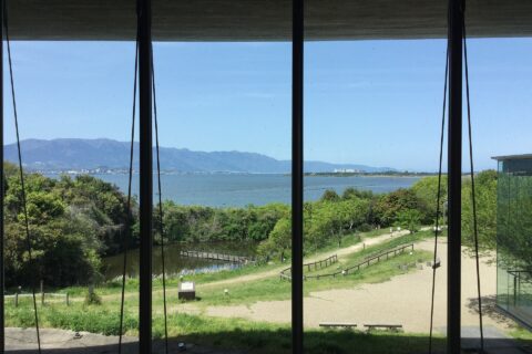 Lake Biwa view from Lake Biwa Museum
