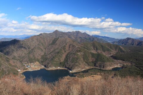 Lake Shōji from Panoramadai in Fujikawaguchiko, Yamanashi prefecture, Japan.