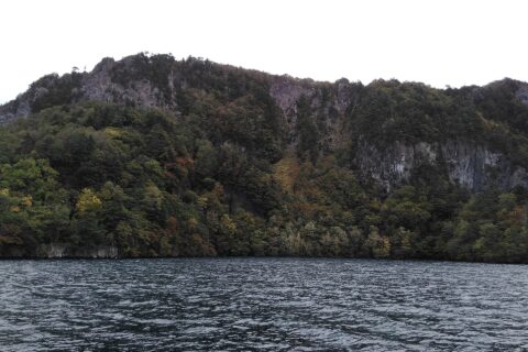 Caldera lake in Aomori Prefecture; source of Oirase River.