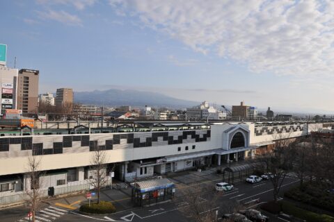 前橋駅南口。2021年3月7日撮影。