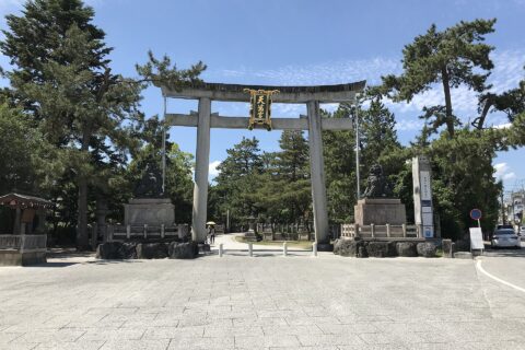 京都市上京区の北野天満宮一の鳥居